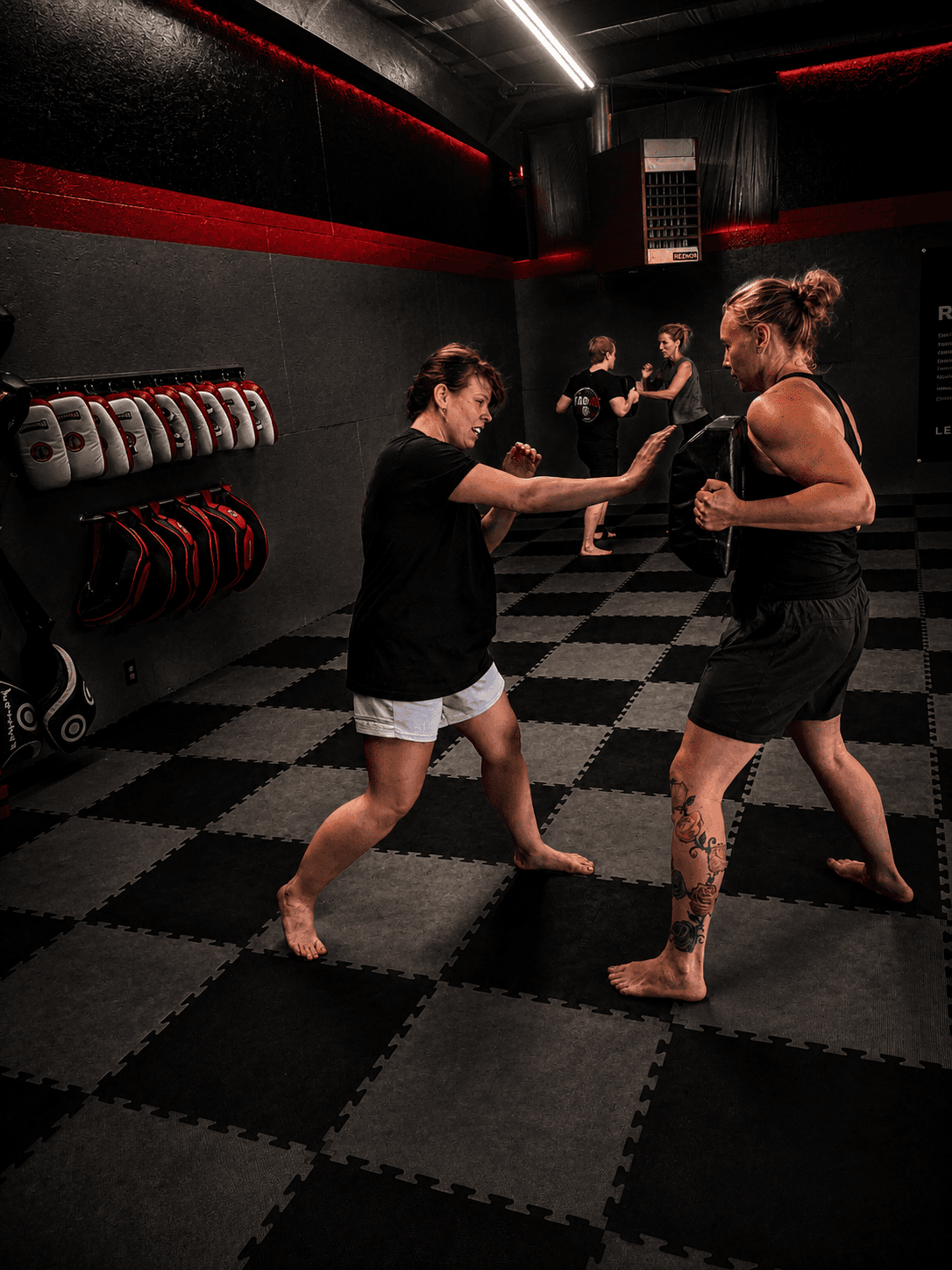 Self-defense training at KAOS Muay Thai
